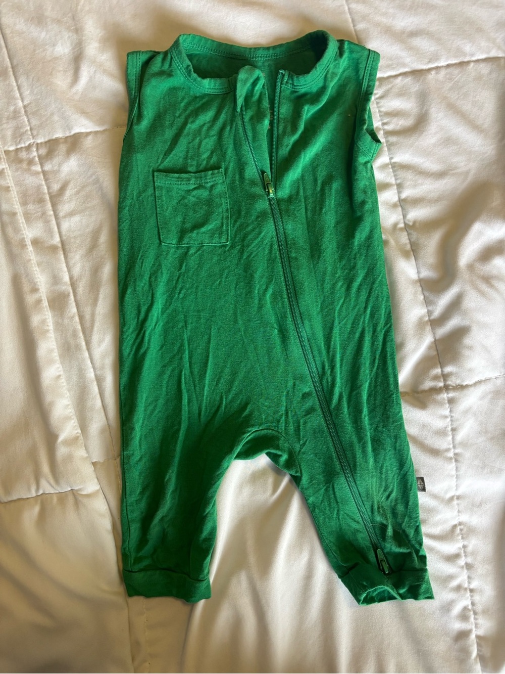 Kyte Sleeveless Romper in Fern